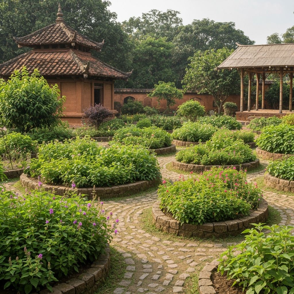 Asian herbal garden